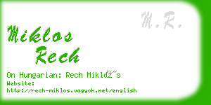 miklos rech business card